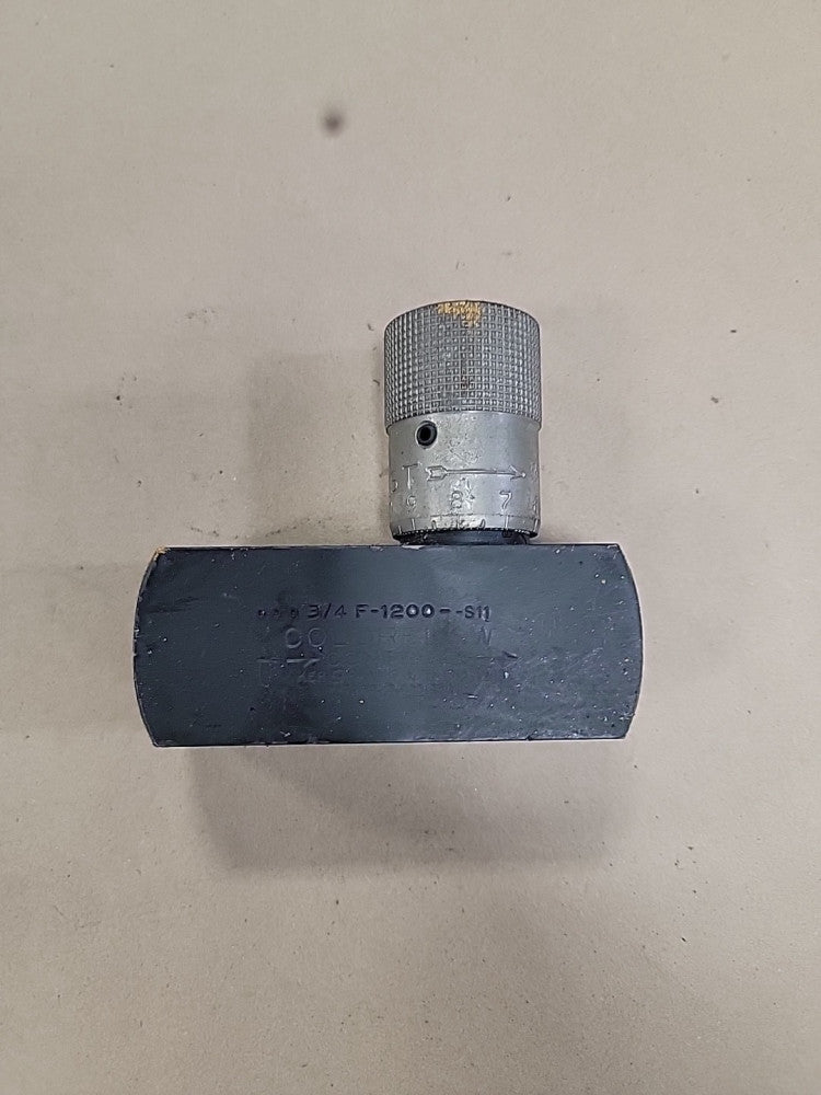 Parker F1200S - 11AN 3/4" Hydraulic Flow Control Valve 3000PSI 25GPM (NEW)