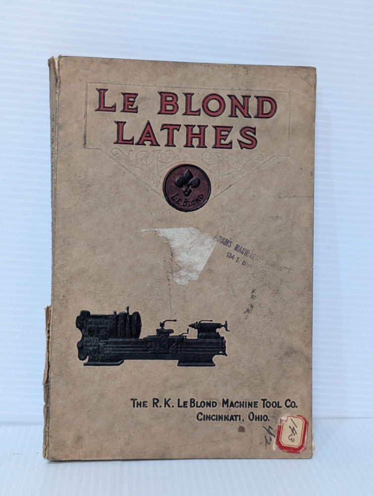 Vintage R.K. Le Blond Machine Tool Co. Lathes 1925 Illustrated Catalog Book