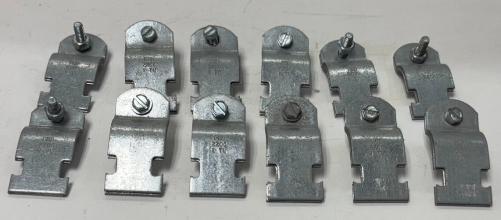 PHD EMT CONDUIT CLAMP LOT OF 12 S2204AEG SIZE 1" 50LB LOAD CARBON STEEL 14GA