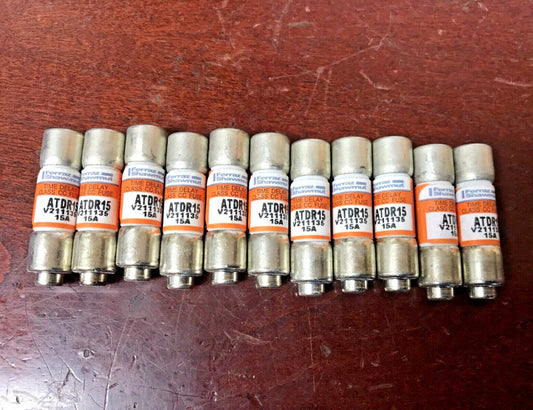 (Lot of 11) Ferraz Shawmut ATDR15 Class CC Fuse 15A 600Vac