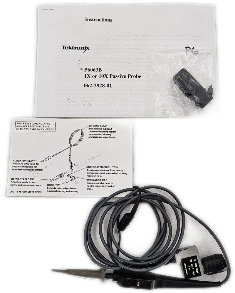 Tektronix P6063B Passive Scope Probe 200 MHz x1/10x