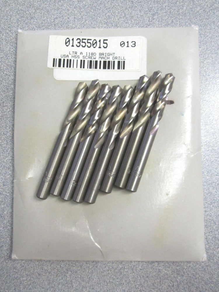 1-5/16" x 2-7/16" HSS Bright Screw Machine Length Spiral Drill Bits - Lot of 8