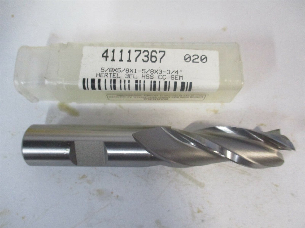 (E1043040) 5/8" x 1-5/8" x 5/8" x 3-3/4" OAL 3 Flute HSS Square End Mill 