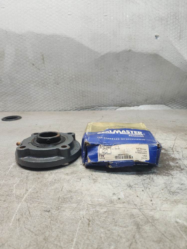 NEW IN BOX SEALMASTER FLANGE CARTRIDGE BEARING 1-1/4'' SFC-20R