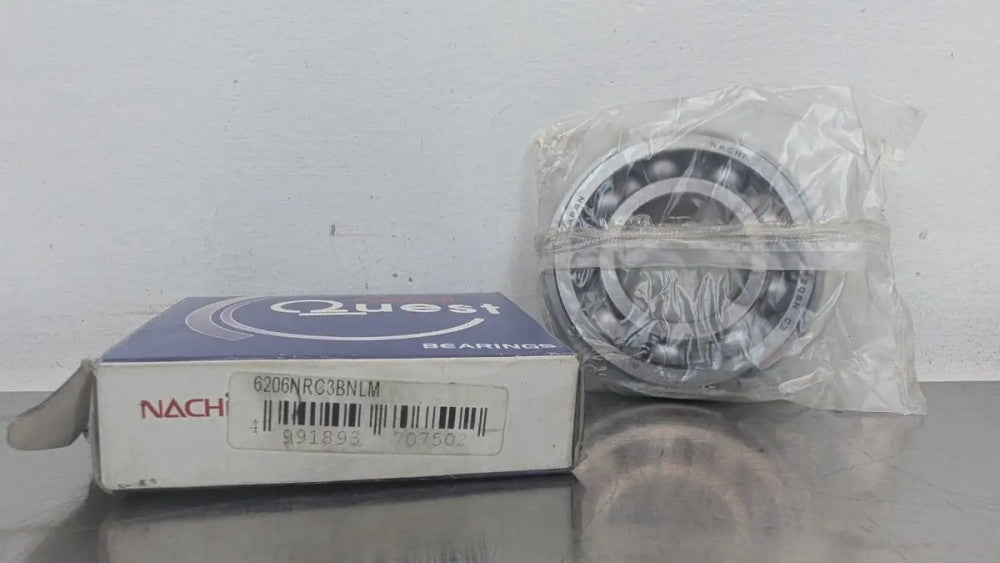 Nachi 6206 NR C3 BNLM Deep Groove Ball Bearing 30mm 62mm 16mm w/Snap Ring