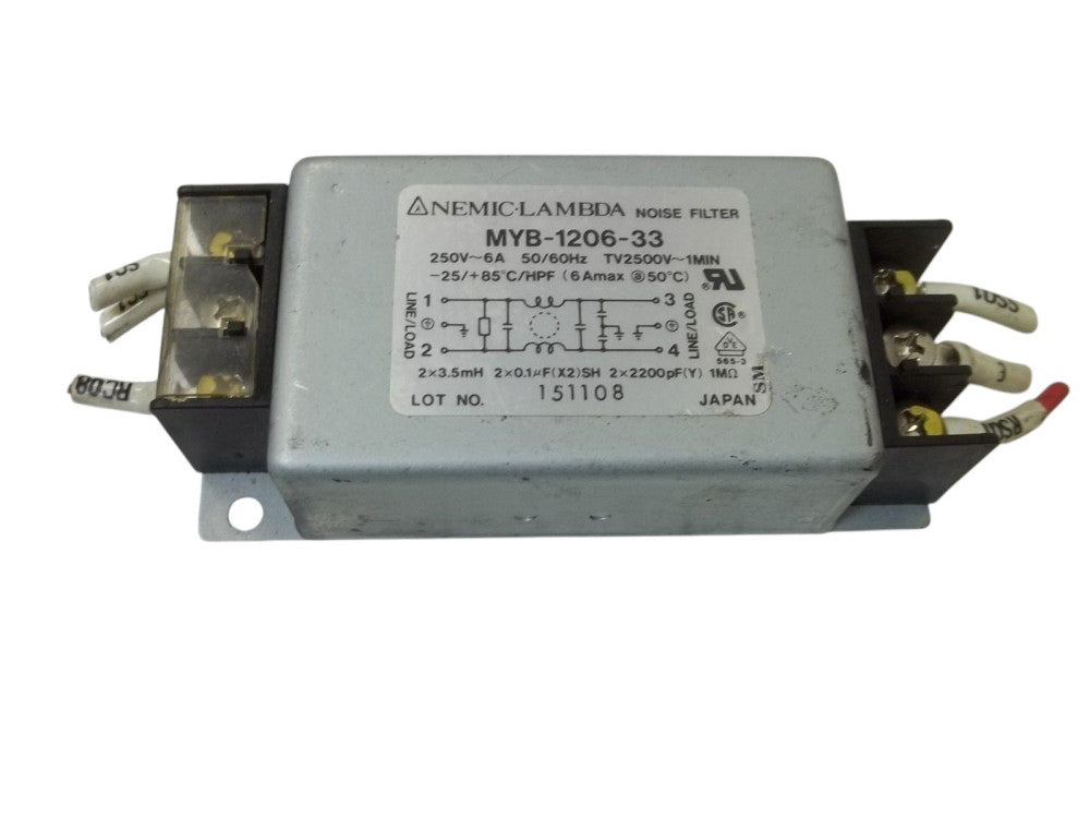 NEMIC-LAMBDA MYB-1206-33 NOISE FILTER UNMP