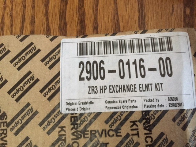 2906011600 ATLAS COPCO KIT SERVICE HP ELEMENT ZR3 GENUINE OEM (NEW)