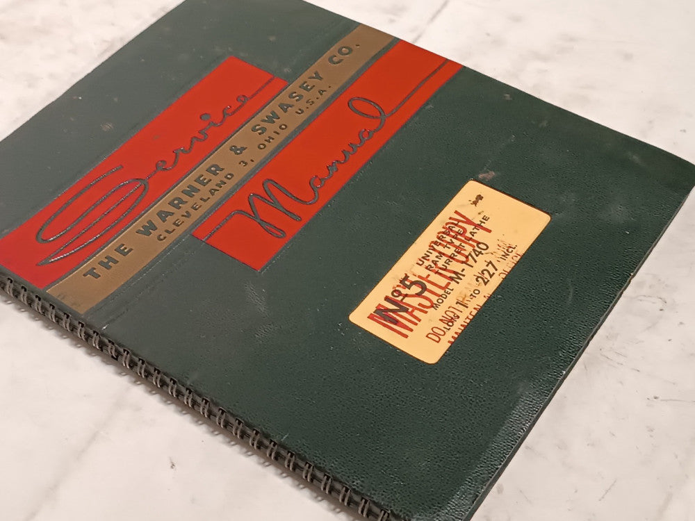 Warner & Swasey No. 3, 4 & 5 Universal Ram Type Turret Lathe Service Manual