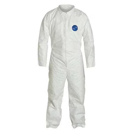 Dupont Ty120swhlg002500 Tyvek 400 Collared Disposable Coverall, Large, Open