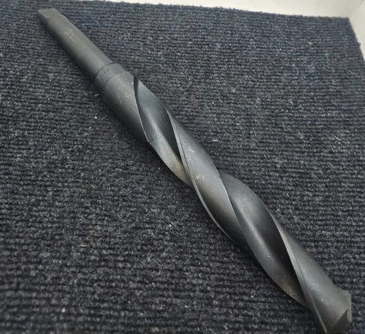 1-1/4 HSS Taper Shank Drill Bit 13" Overall Length - Black
