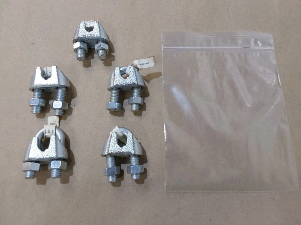 3/8" Galvanized Malleable Wire Rope Clips (5-Pack)