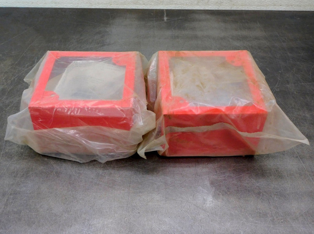 Wheelock Fire Alarm Box Red SBB-R New 6"x6"x4" 103204 Backbox 0100 Lot of (2)
