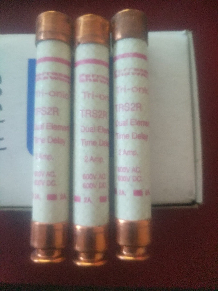GOULD SHAWMUT TRI IONIC 2 AMP FUSE RK5 600 VAC TRS2R LOT OF 3
