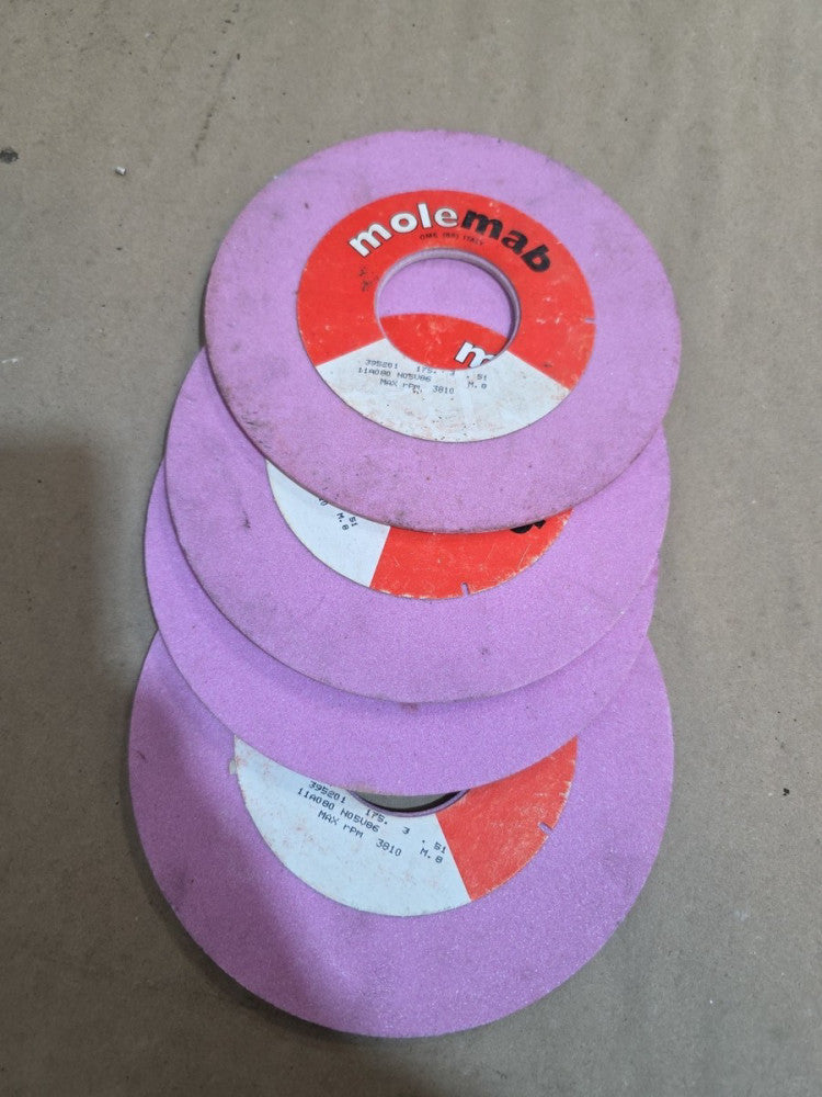 Molemab 1/8" Grinding Wheels 395201 Lot Of 4 3810 Rpm 