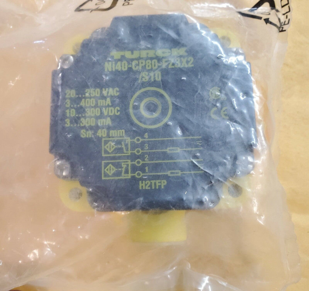 NEW TURCK NI40-CP80-FZ3X2/S10 INDUCTIVE PROXIMITY SENSOR 20-250 VAC 3-400mA