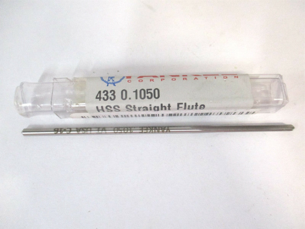 Yankee (433-0.1050) 0.1050 x 7/8 x 3-1/2" OAL HSS Straight Flute Chucking Reamer