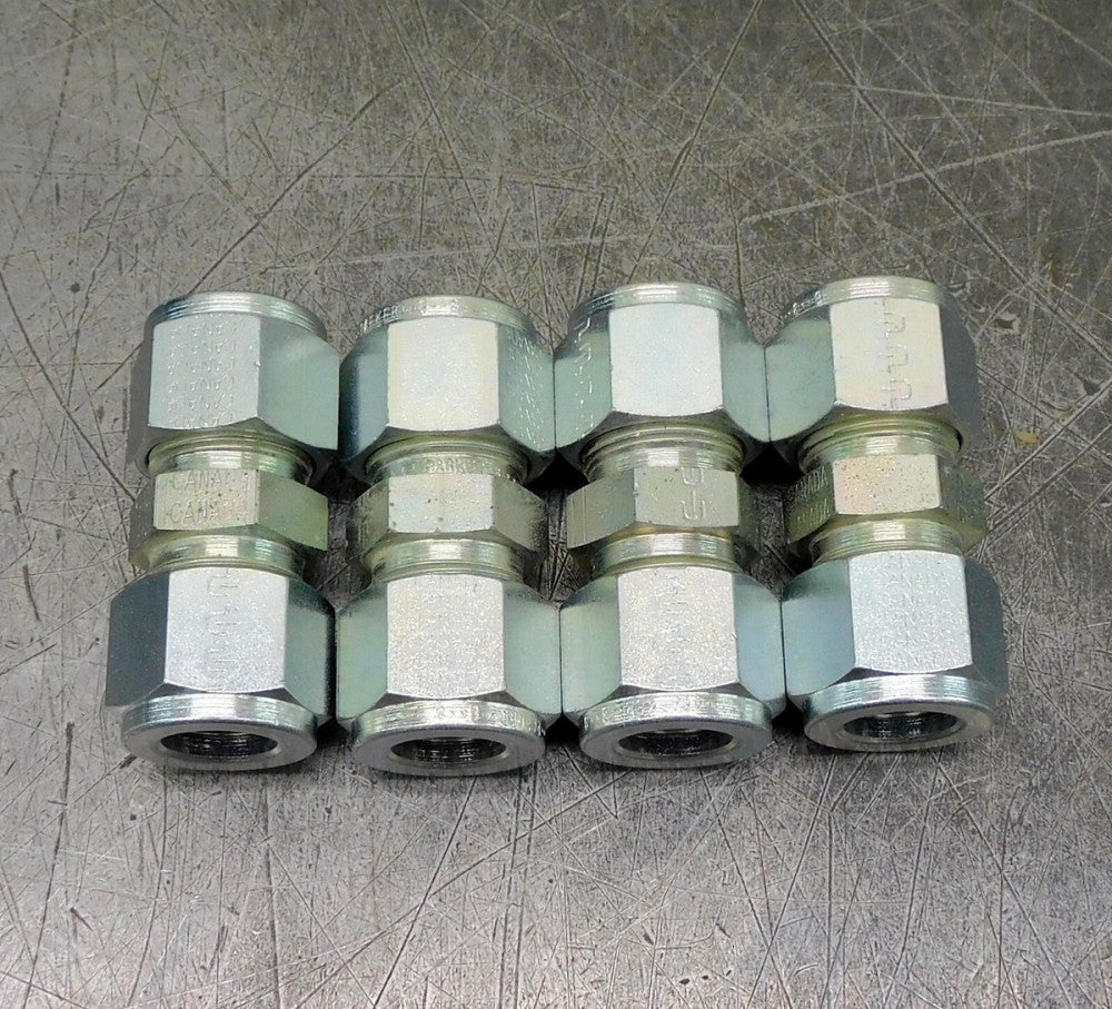 Parker  Steel Union Tube Fitting 1/2" DIA Lot of Four (4) **8**8 Connector