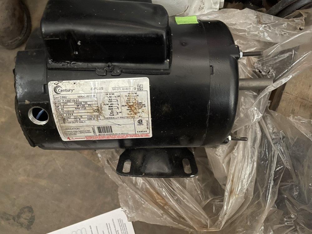 BRAND NEW CENTURY E-PLUS ELECTRIC MOTOR C582, 7-158719-01, 1 HP, 1 PH, 1725 RPM