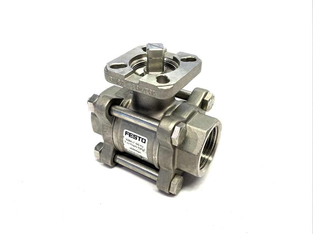 Festo VZBA-1"-GG-63-T-22-F0405-V4V4T 2-Way Mechanical Ball Valve 1" 1686640
