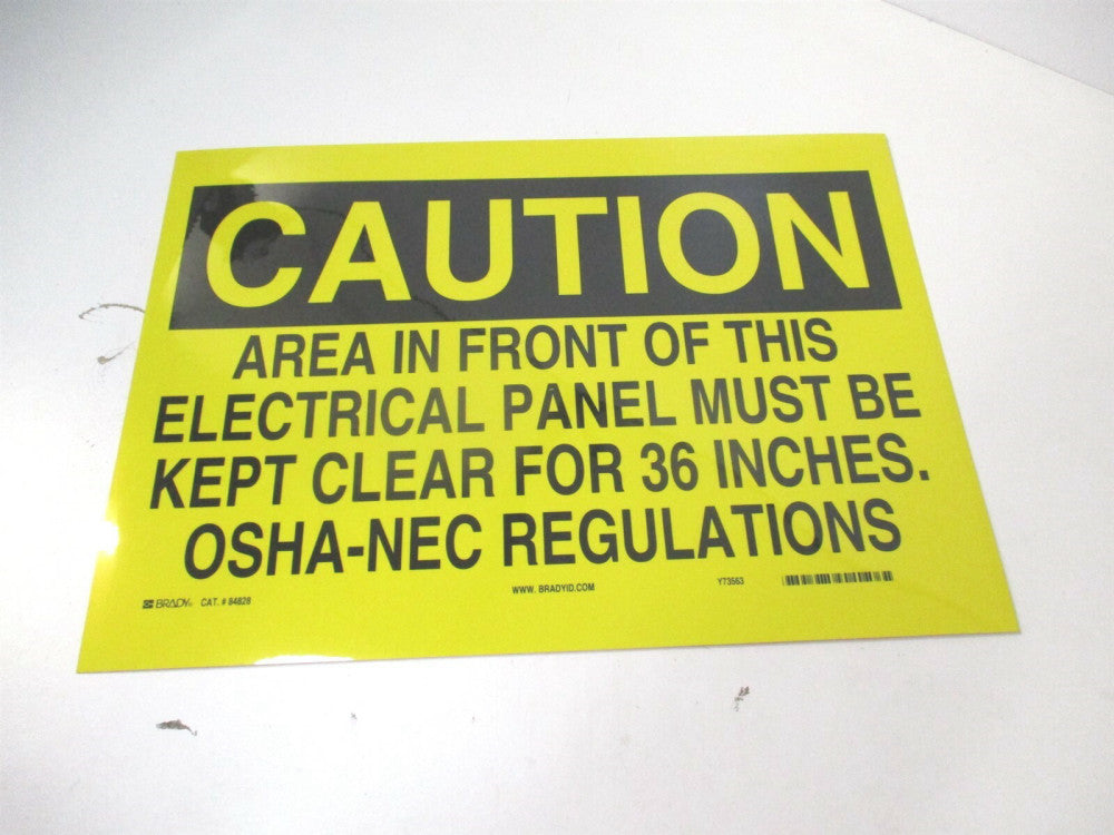 Brady (84828) 10" x 14" Area In Front of This Electrical Panel Polyester Sign 