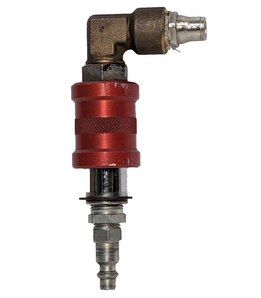 Quick Release Disconnect Pneumatic Coupling Valve Elbow Fitting Assembly