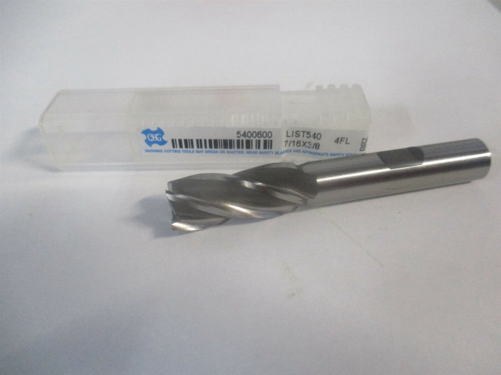 OSG (5400600) 7/16″ x 1″ x 3/8″ x 2-11/16″ OAL 4 Flute Cobalt Square End Mill 