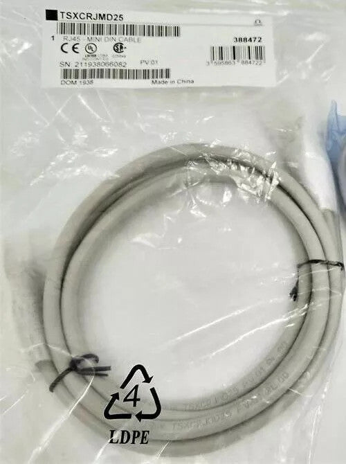 NEW Genuine Schneider TSXCRJMD25 Mini DIN for PLC RJ45 Programming Cable