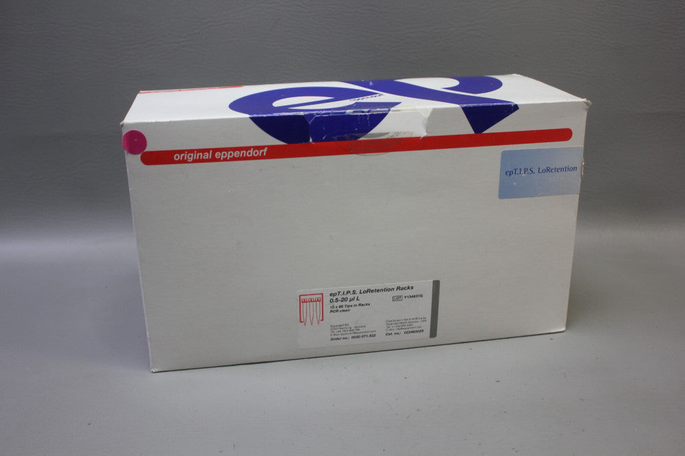 EPPENDORF epTIPS LoRetention Racked Pipette Tips 0.5-20 uL 576 022493028