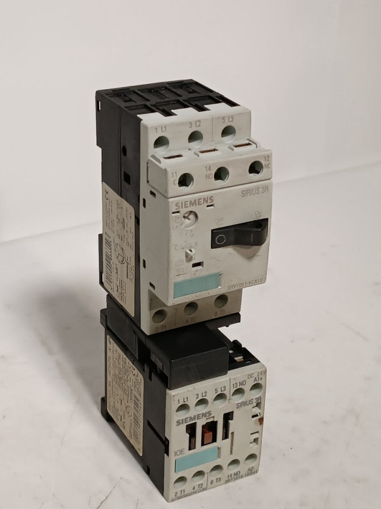 Siemens 3ZX1012-0RV01-1AA1 Motor Contactor with 3ZX1012-ORH11-1AA1 Aux Contactor