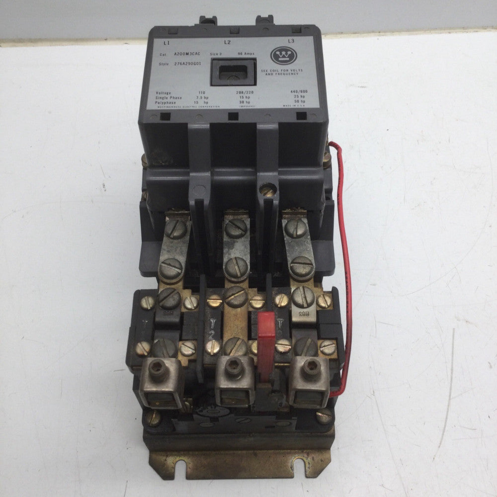 Westinghouse Cat. A200M3CAC Style 276A290G01 Motor Starter