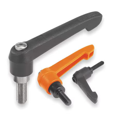 Kipp K0270.1A21x40 Adjustable Handle Size: 1 1/4-20X40, Plastic Black Ral 7021,