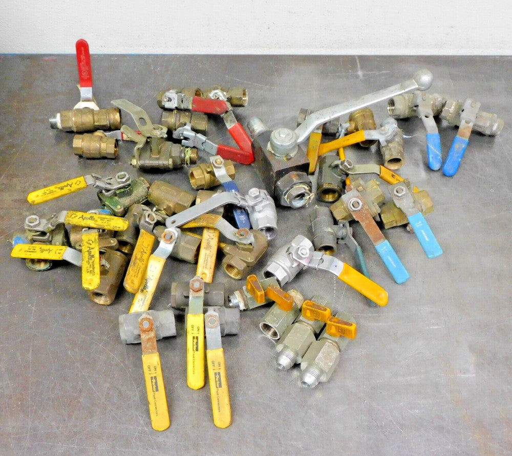 Parker, Apollo, Legend, Etc Brass Ball Valve 1/2" NPT Assorted Lot ( 24.4lbs)