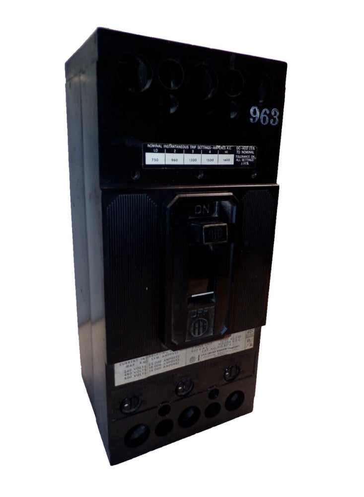 ITE 175 AMP 3 POLE CIRCUIT BREAKER  600 VAC / 250 VDC  FJ3-B175