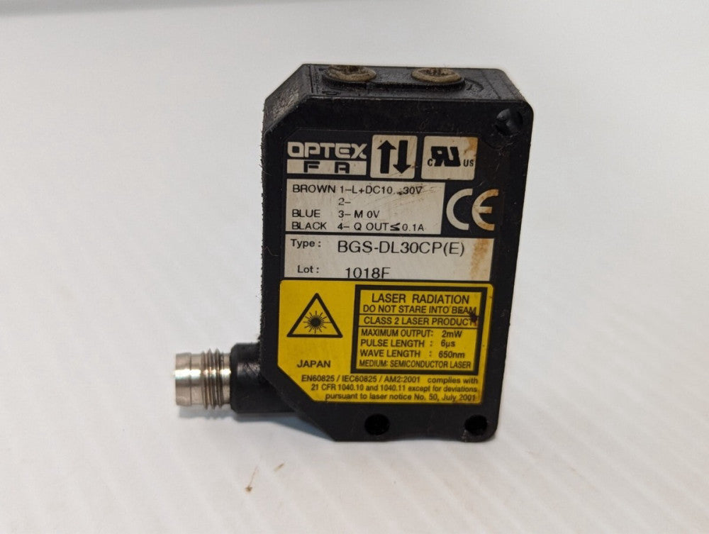 Optex BGS-DL30CP(E) Back Ground Suppression Laser 100 to 300mm-Free Ship+Returns