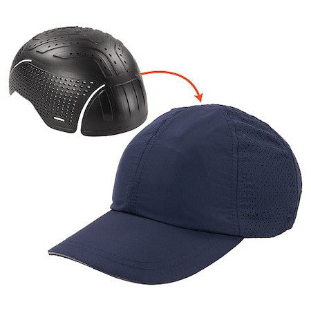Ergodyne 8947 Bump Cap, Baseball, Polyethylene, None Suspension, Fits Hat Size
