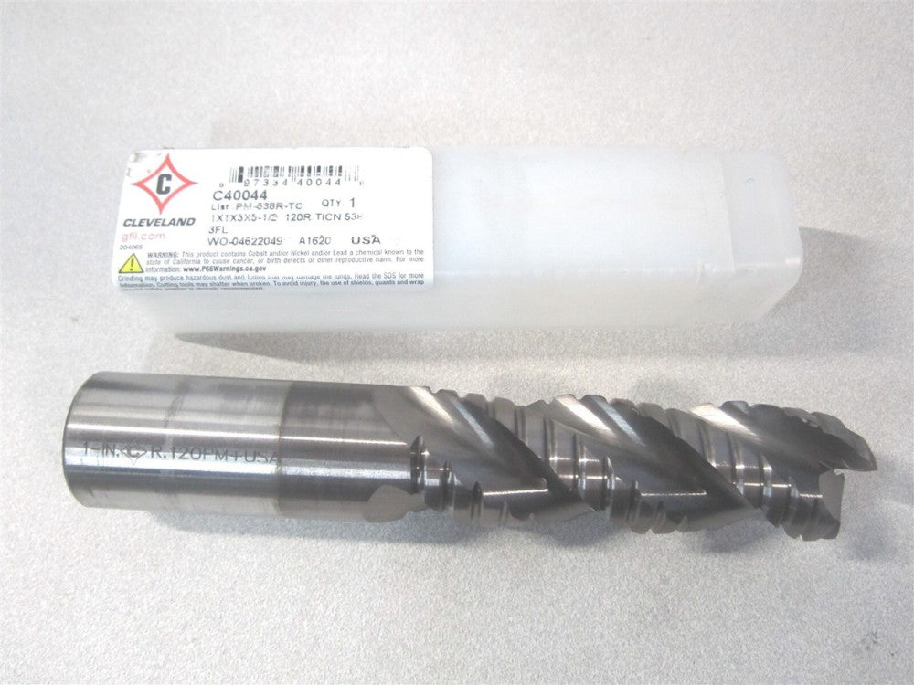 Cleveland (C40044) 1" x 3" x 1" x 5-1/2" OAL 3Fl TiCN Finish Roughing End Mill