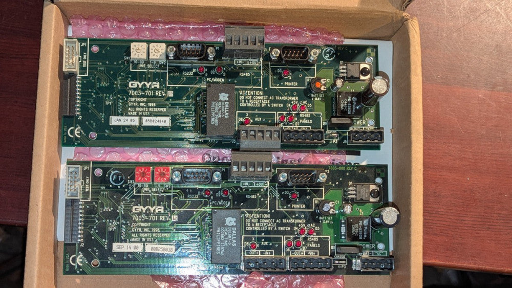 (2) GYYR Module Cards  7003-701 Rev K & Rev P Unknown but Guaranteed