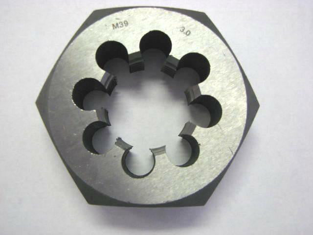 M39 x 3.00 Carbon Steel Right Hand Metric Hex Rethreading Die New