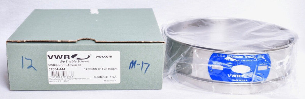 VWR 12 SS/SS 8" Stainless Steel Full Height Test Sieve  57334-444