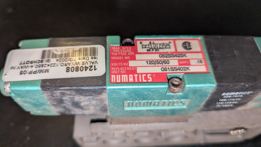 Numatics Valve 082SS425K NOS