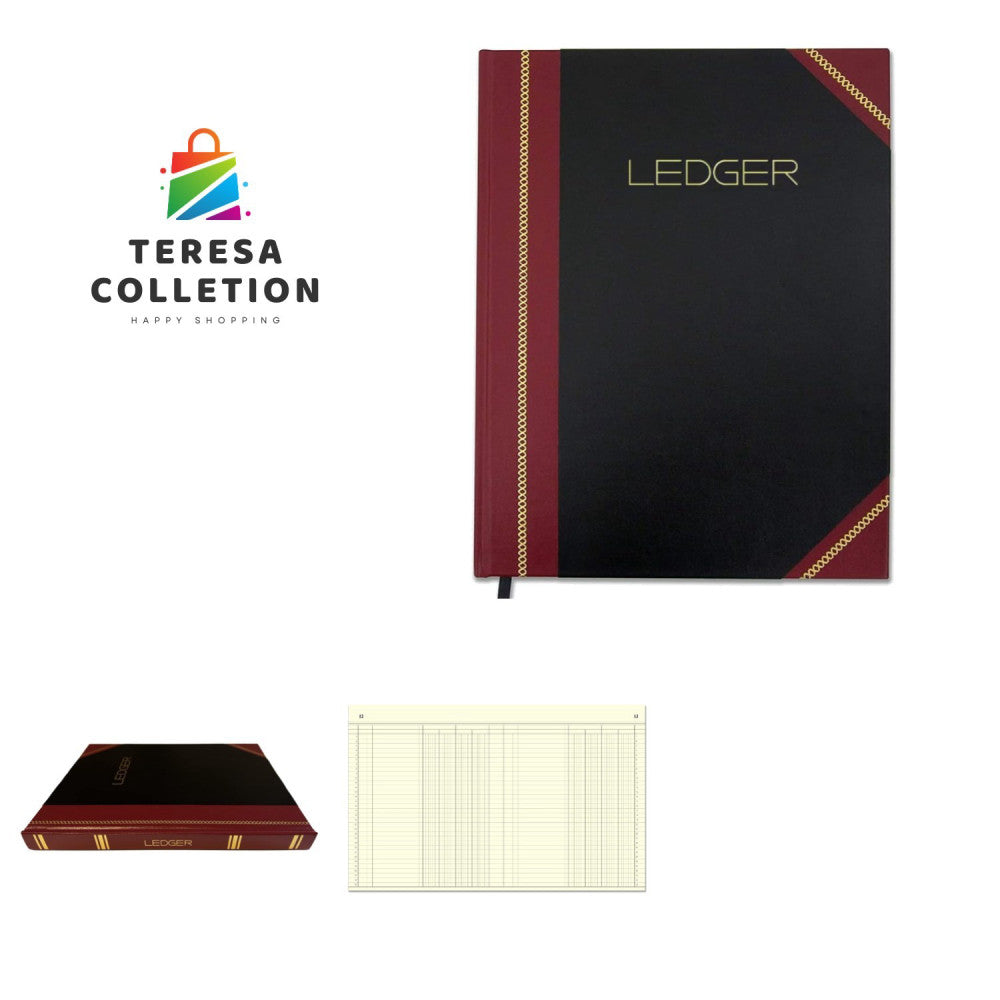 Section Sewn 4-Column Ledger Book - 200 Pages for Small Business Success
