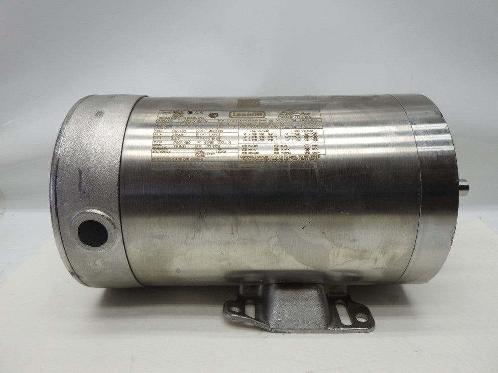 Leeson 119527.00 Stainless Washguard Series Electric Motor  1 Hp CZ6T17TK11C OEM