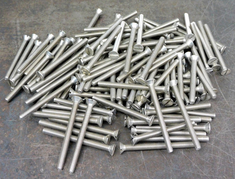 Stainless Steel 1/4-20 x 2-3/4" Slotted Flat Head Machine Screw Bolt Lot of 138