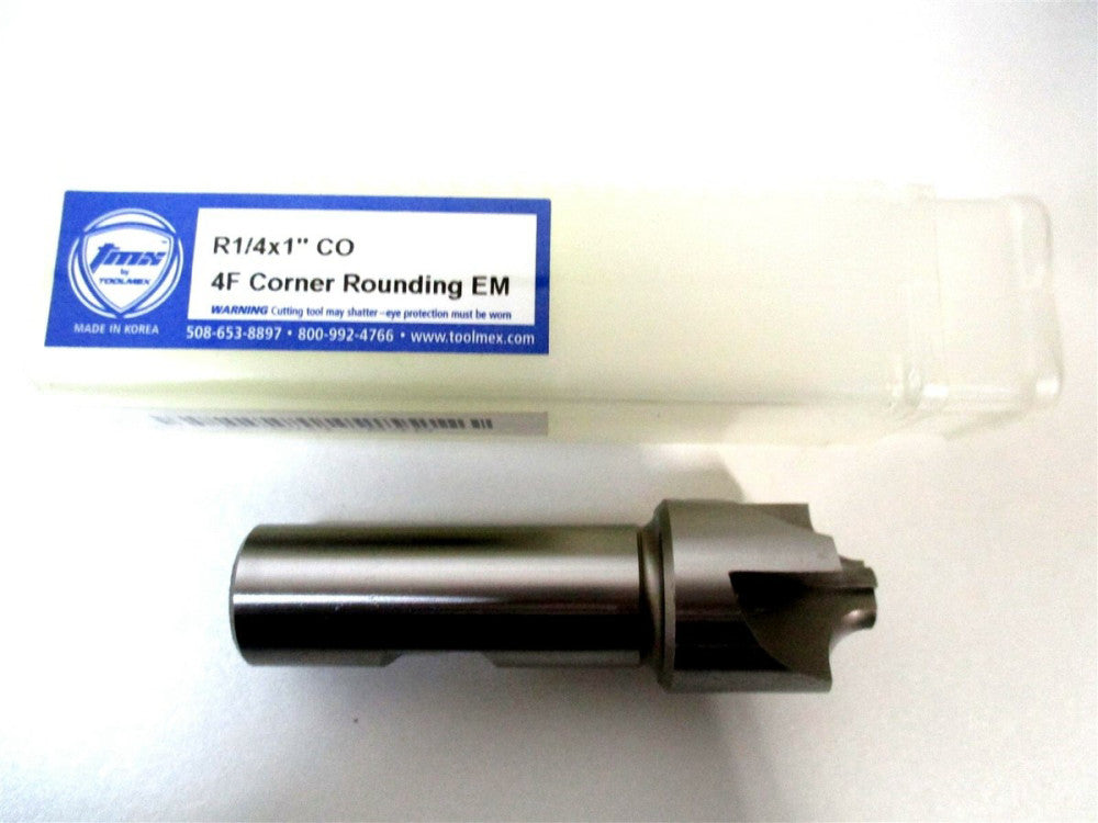 Toolmex (5-551-040) 1/4 x 3/4 x 1 x 3-1/4 Cobalt Corner Rounding End Mill