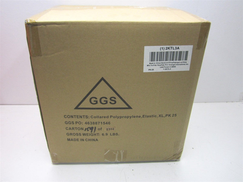 (2KTL3) Size XL White Collared Disposable Coveralls with Elastic Ankles - Qty 25