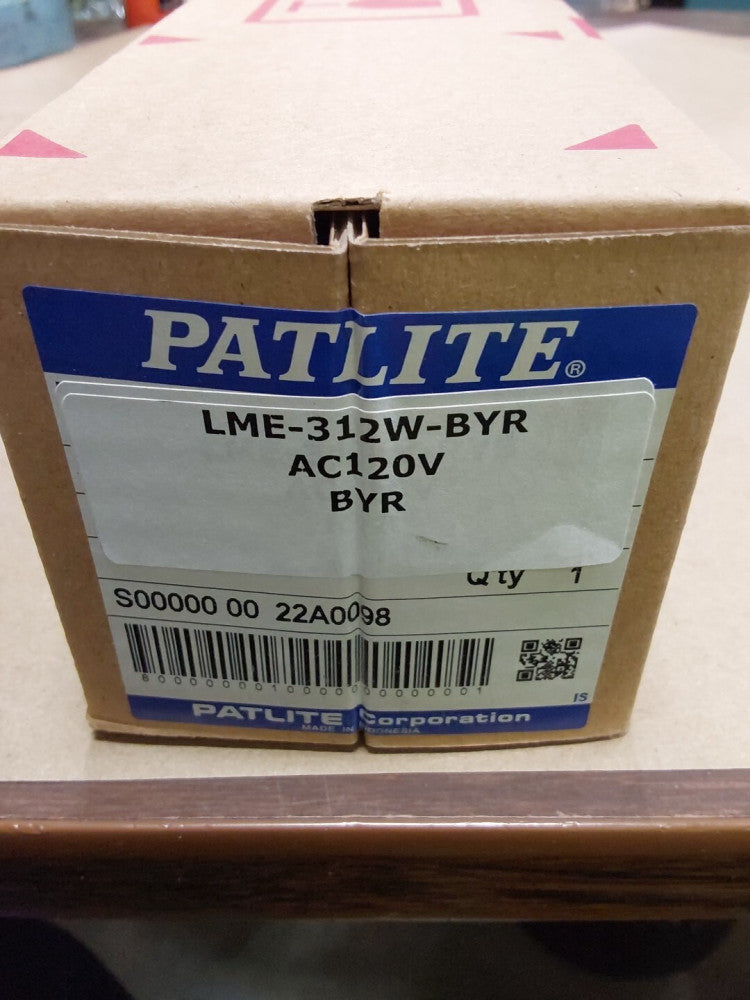 NEW Patlite LME-312W-BYR SIGNAL TOWER 120v-AC...