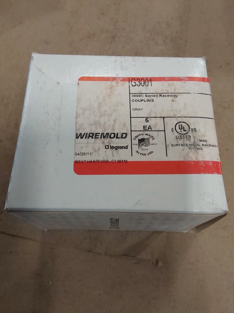 LEGRAND G3001 Coupling,Gray,Steel,3000 Series 4YET7 box..