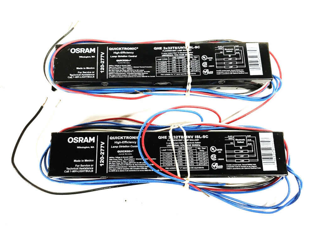 OSRAM Quicktronic Fluorescent Lamp Ballast QHE-3x32T8/UNV-OSL-SC [Lot of 2] NOS