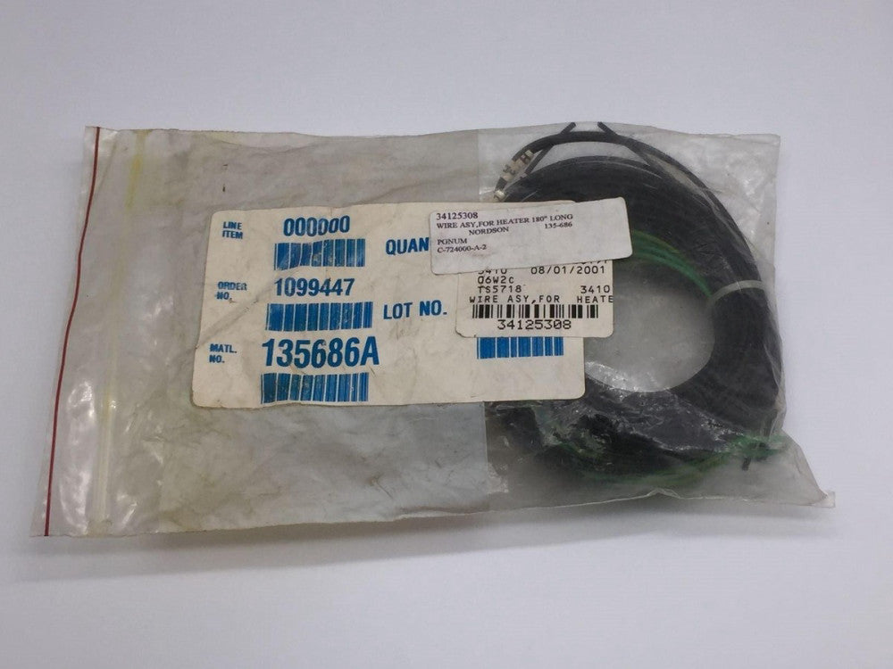 NEW Nordson 135686A Wire Assy for Heater 180" Long 
