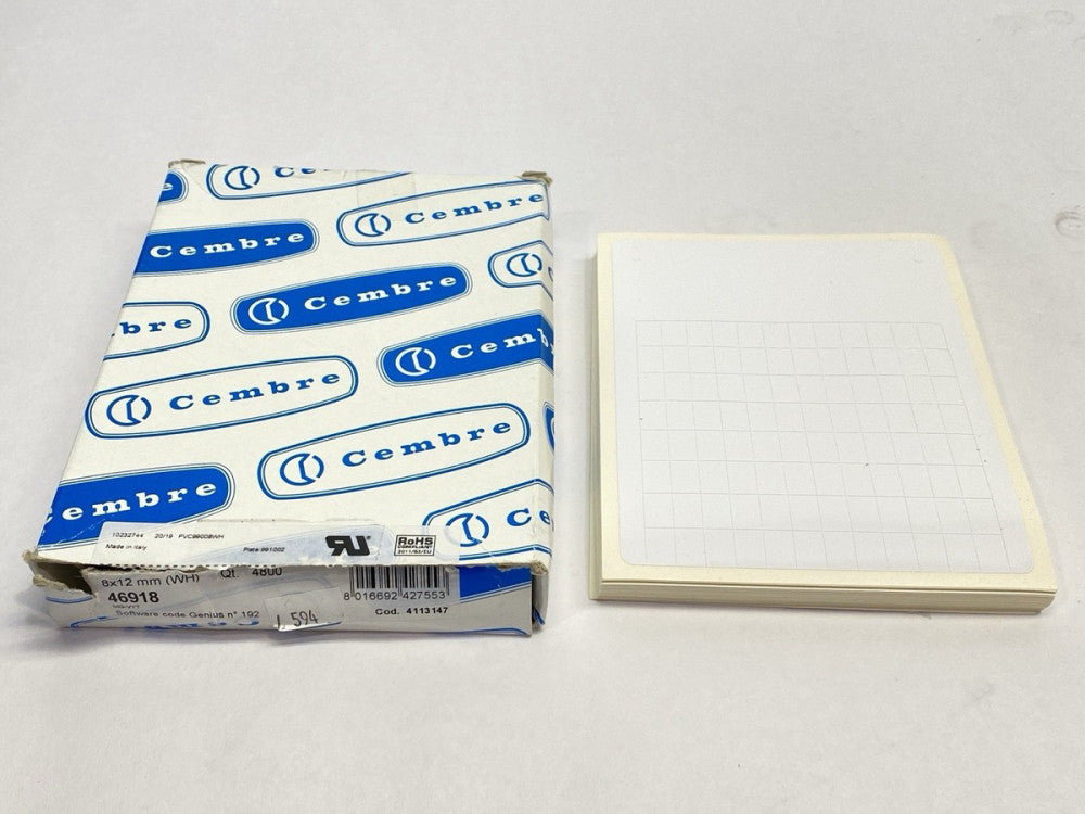 Cembre 46918 Adhesive Labels MG-VYT QTY OF 4608